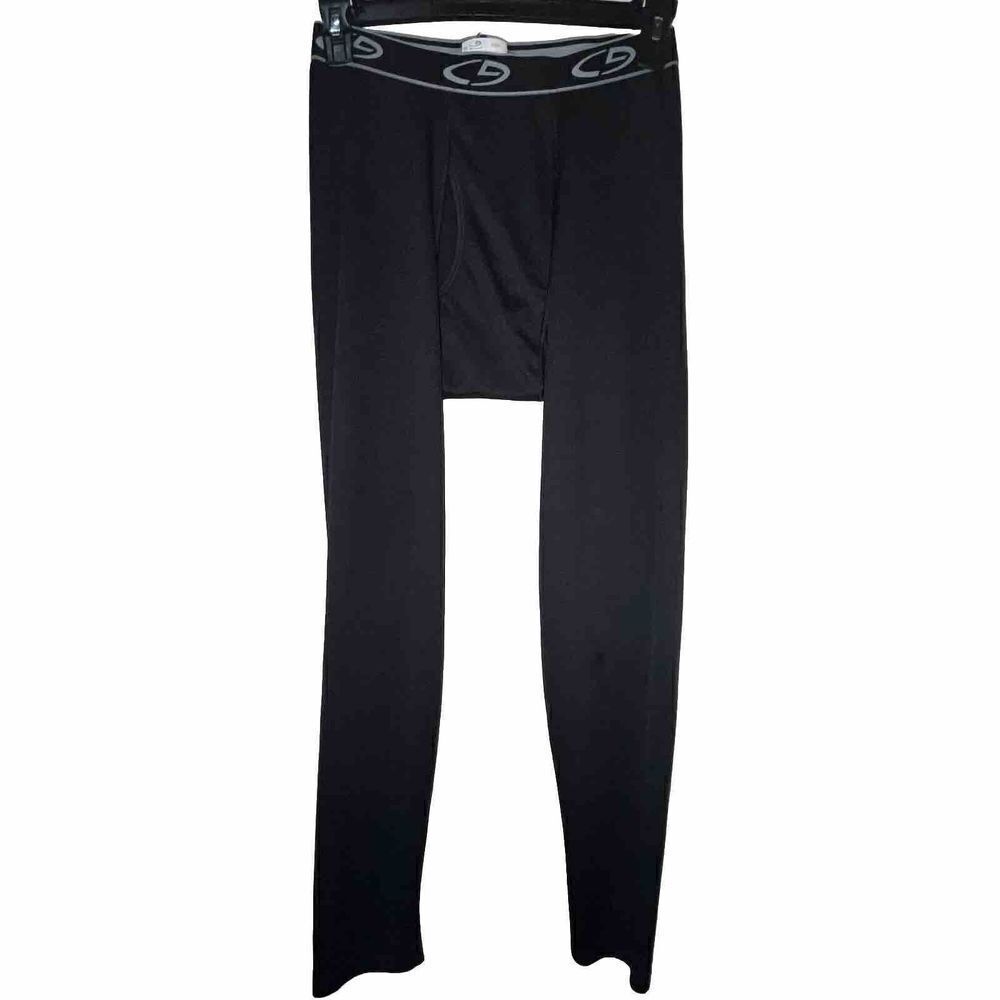 champion performance base layer mens pants tights lined black Medium Run Sports
